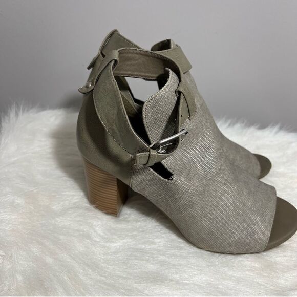 Sole Sensability Memory Foam Peep Toe Ankle‎ Strap Wooden Heel Shoe - 8.5M - Picture 10 of 16